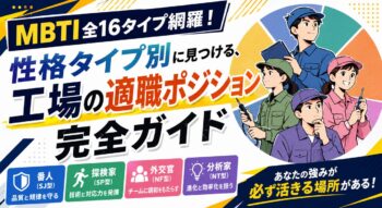 【MBTI全16タイプ網羅】性格タイプ別に見つける、工場の適職ポジション完全ガイド