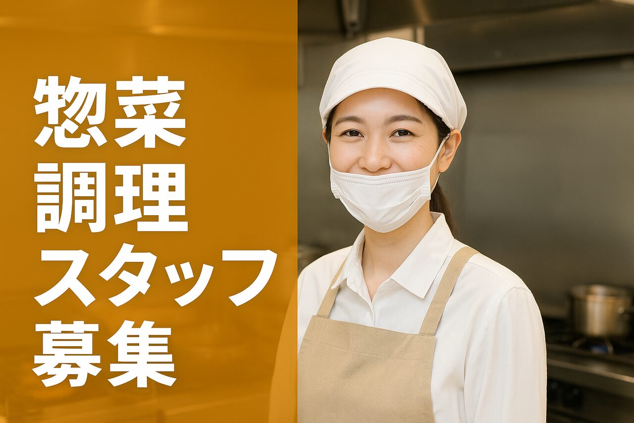 【福岡市中央区】業務スーパーでの惣菜調理スタッフ募集｜高時給1250円