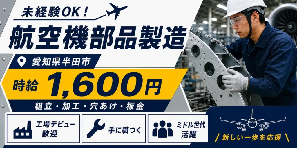 航空機部品製造｜愛知県半田市｜航空機部品製造 / 組み立て / 加工 / 穴あけ / 板金