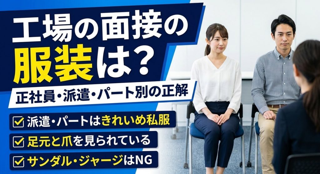 工場の面接の服装は?